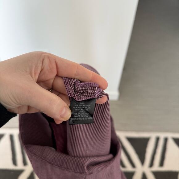 Argent Houndstooth Wool Knit Trousers Size 10 - Picture 2 of 4